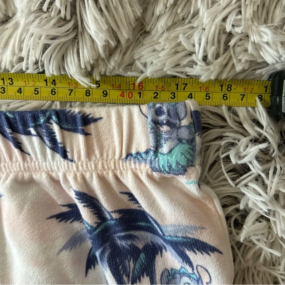 Disney STITCH Pajama 3 Pc Set Long Sleeve‎ Top & Shorts LARGE Hair Scrunchie NWT - Picture 5 of 15